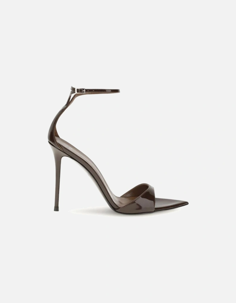 Intriigo Strap Patent Leather Stiletto Sandals Women - Black