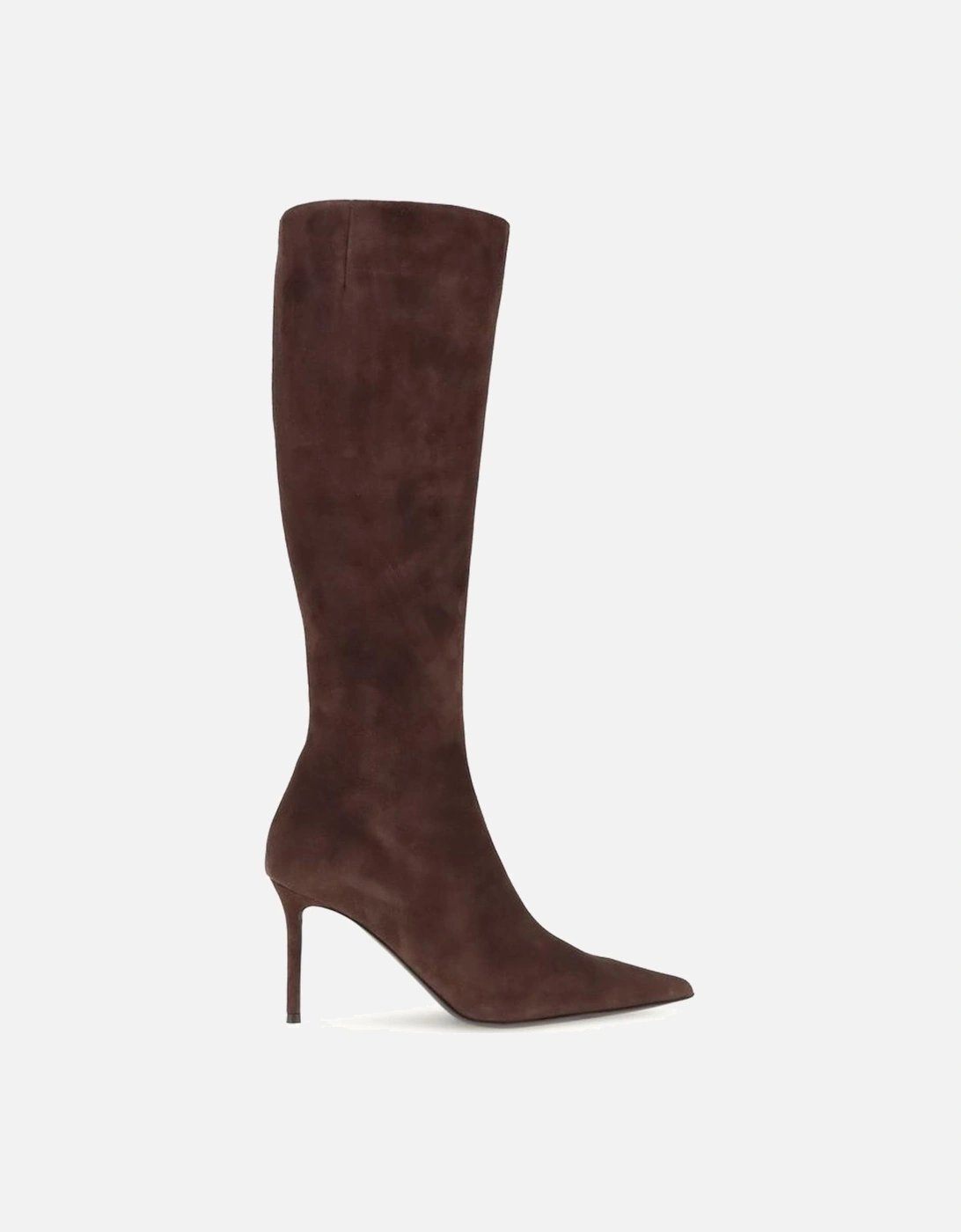 High Suede Stiletto Heel Knee-High Boots Women - Brown, 4 of 3
