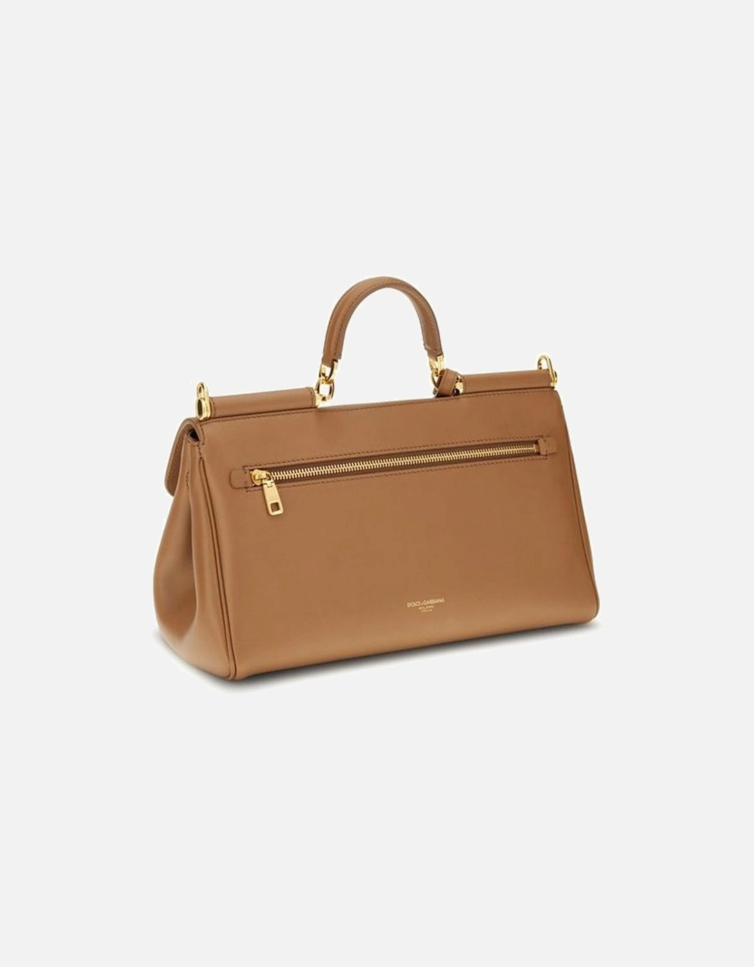 My Sicily Leather Handbag with Top Handle Women - Beige Shoulder Bags
