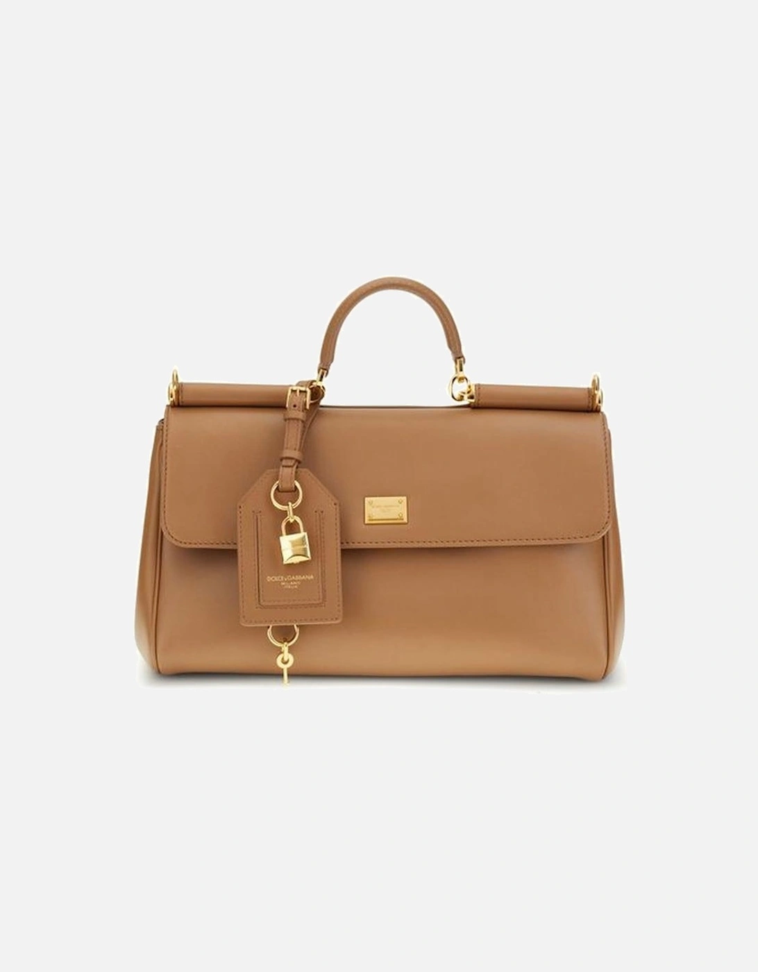 My Sicily Leather Handbag with Top Handle Women - Beige Shoulder Bags, 5 of 4