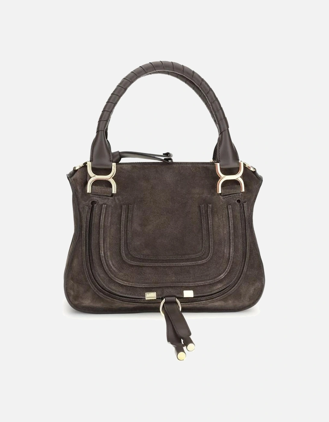 Small Suede Shoulder Bag with Tassel Detail Women - Brown, 5 of 4