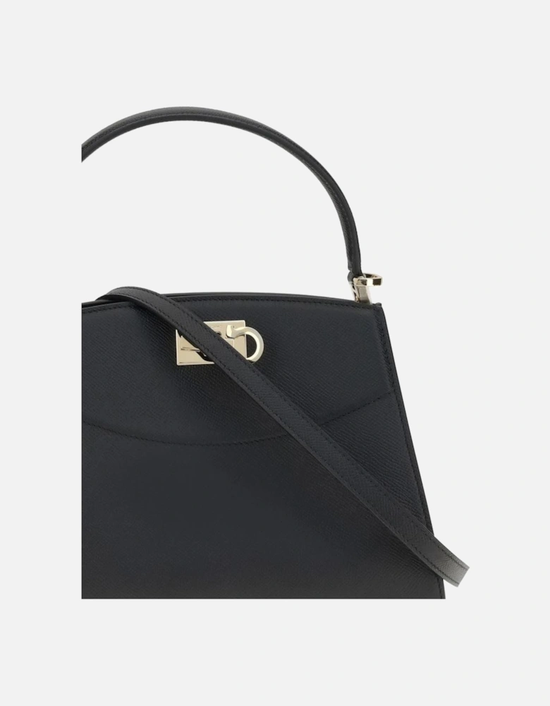 Studio Box Bag with Gancini Slider Closure Women - Black Handbags