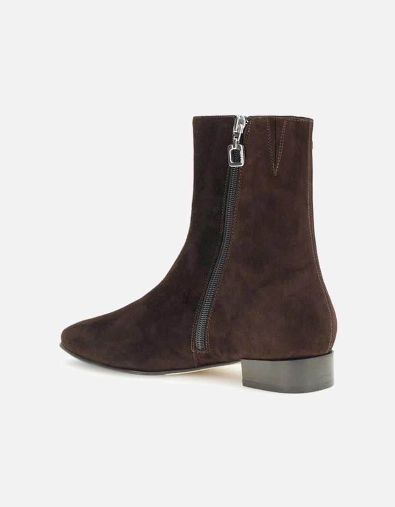 Minimalist Modern Ankle Boots with Side Zip and Block Heel Women -