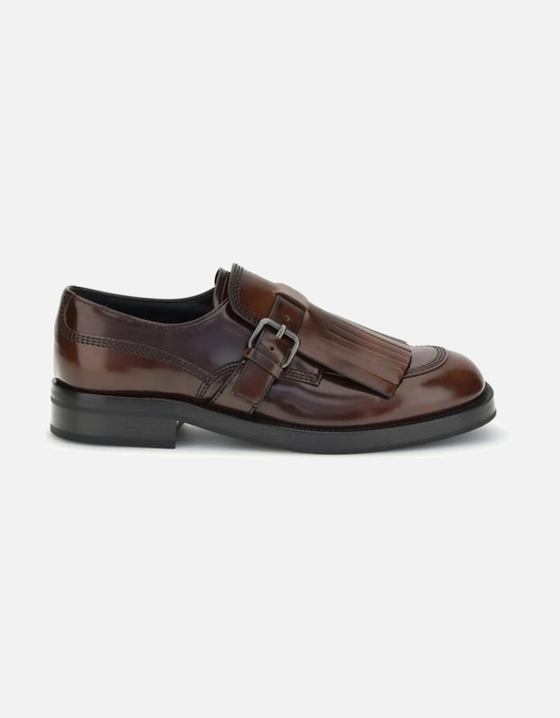 Classic Leather Lace-Up Shoes with Fringe Detailing Women - Brown, 5 of 4