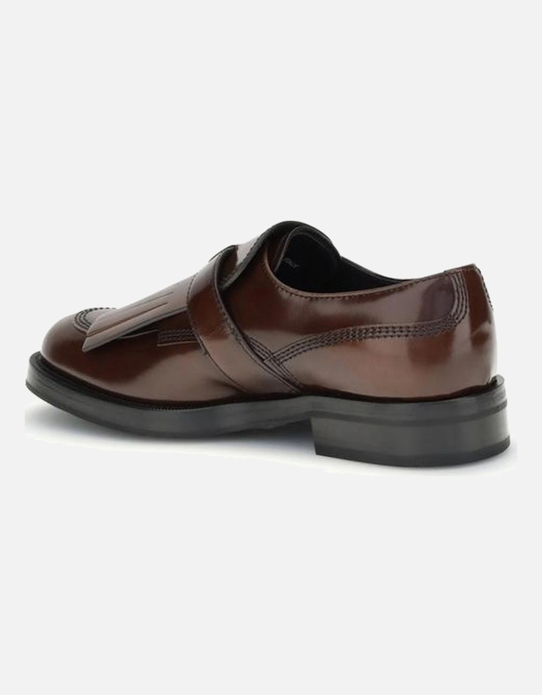 Classic Leather Lace-Up Shoes with Fringe Detailing Women - Brown