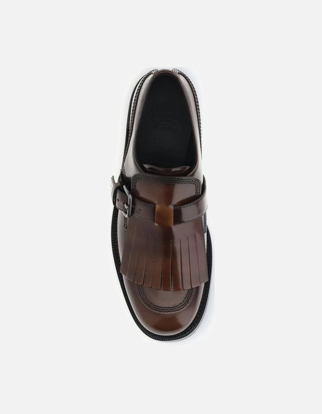 Classic Leather Lace-Up Shoes with Fringe Detailing Women - Brown