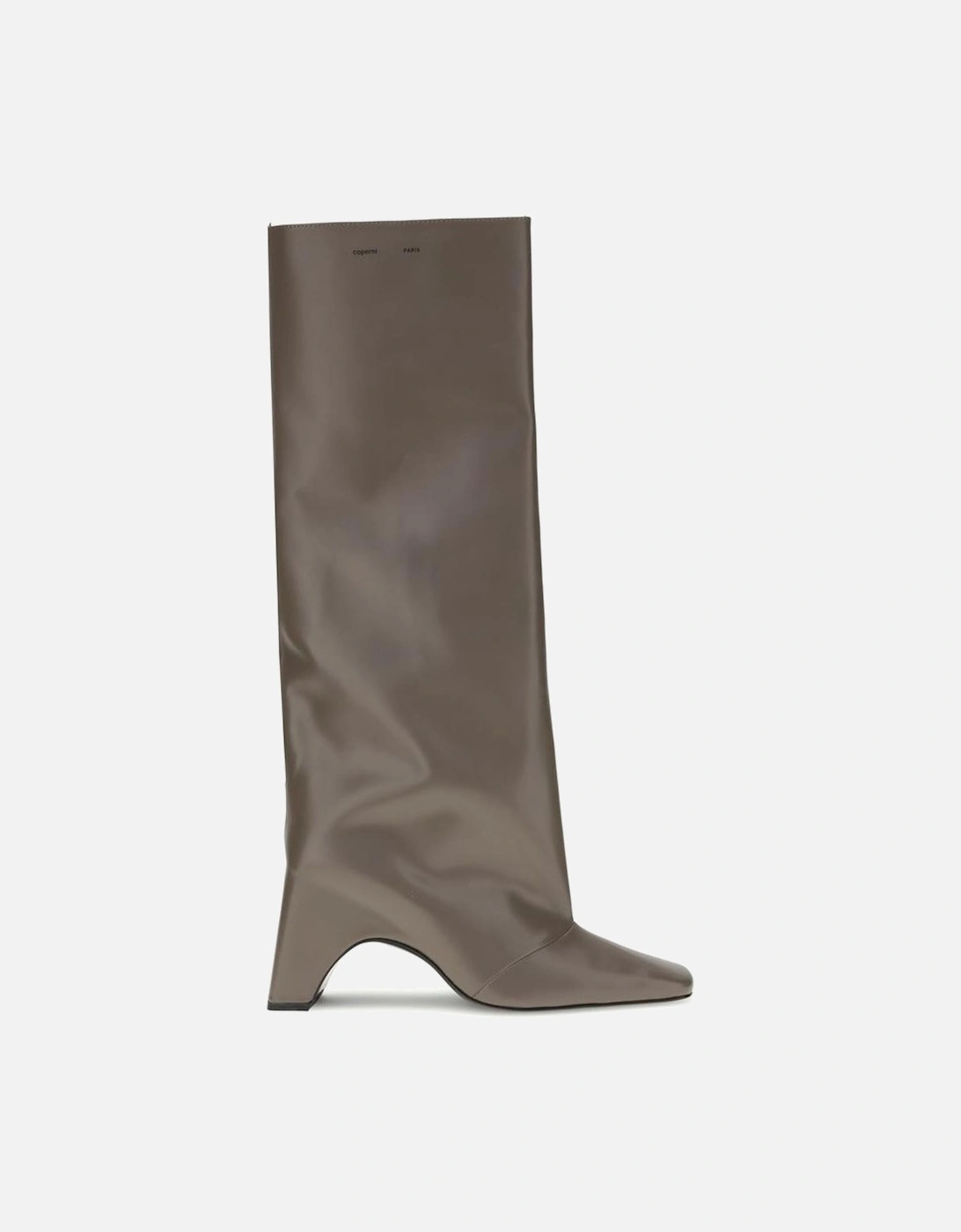 Structured Block Heel High Boots Women - Gray, 4 of 3