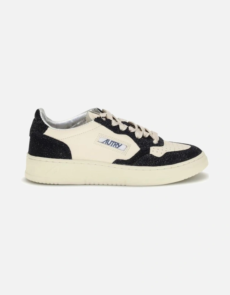 Medalist Low Leather Sneakers with Suede Details Women - Cream