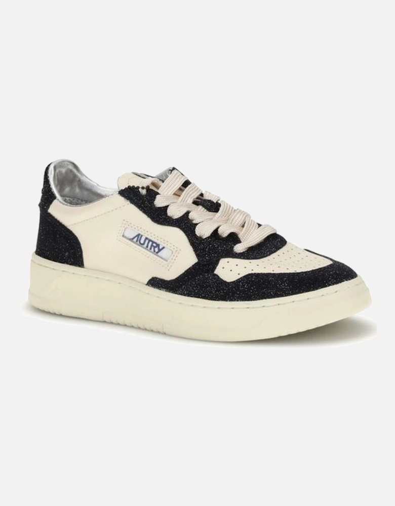 Medalist Low Leather Sneakers with Suede Details Women - Cream