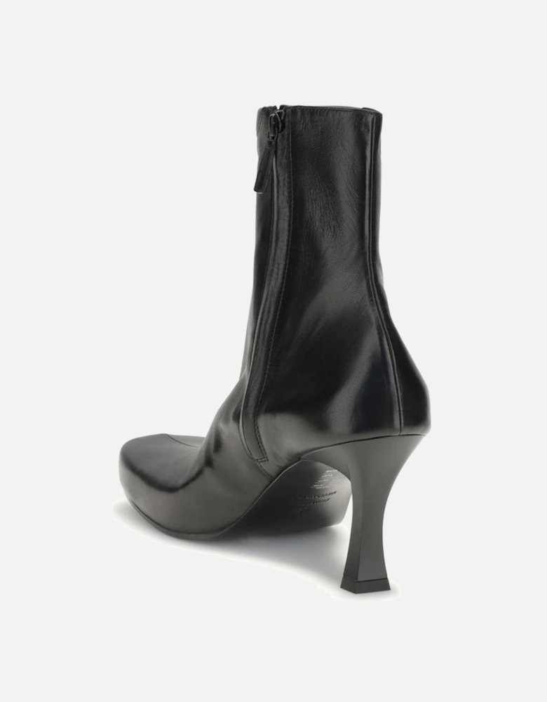 Ergonomic Sheepskin Square Toe Ankle Boots Women - Black