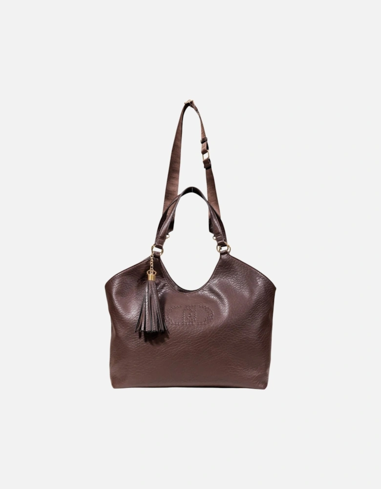 Handbag with Shoulder Strap and Zip Fastening Women - Brown Bags