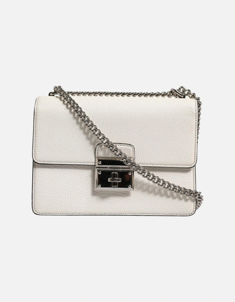 Luxurious Calfskin Leather Shoulder Bag Women - White