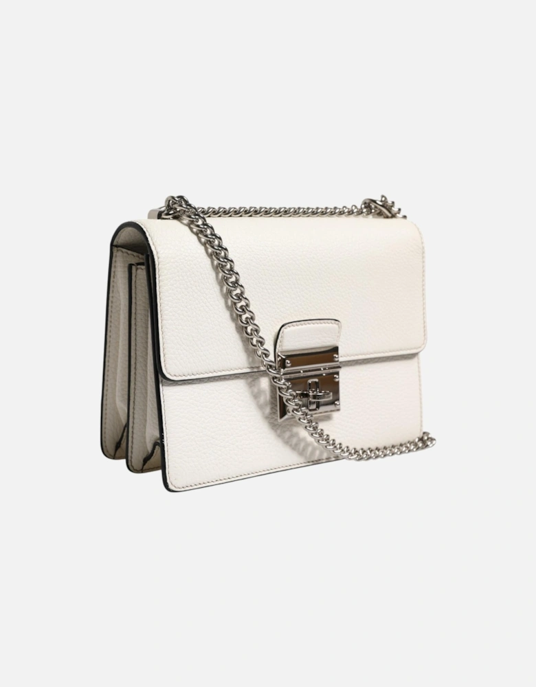 Luxurious Calfskin Leather Shoulder Bag Women - White