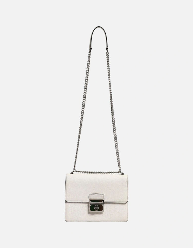 Luxurious Calfskin Leather Shoulder Bag Women - White