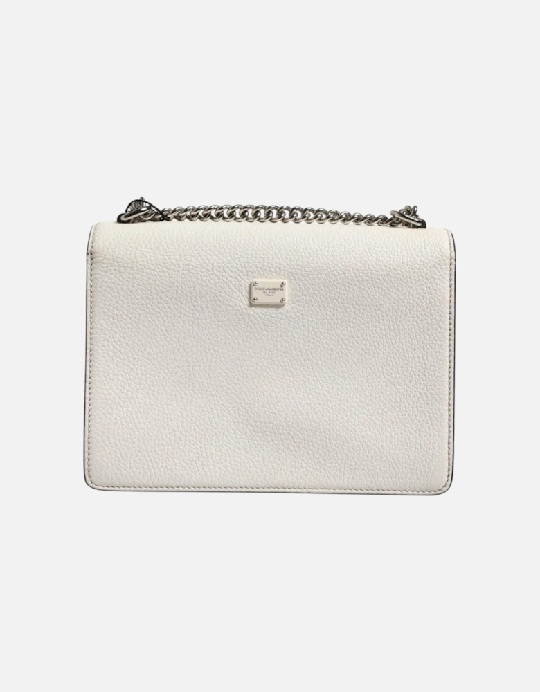 Luxurious Calfskin Leather Shoulder Bag Women - White