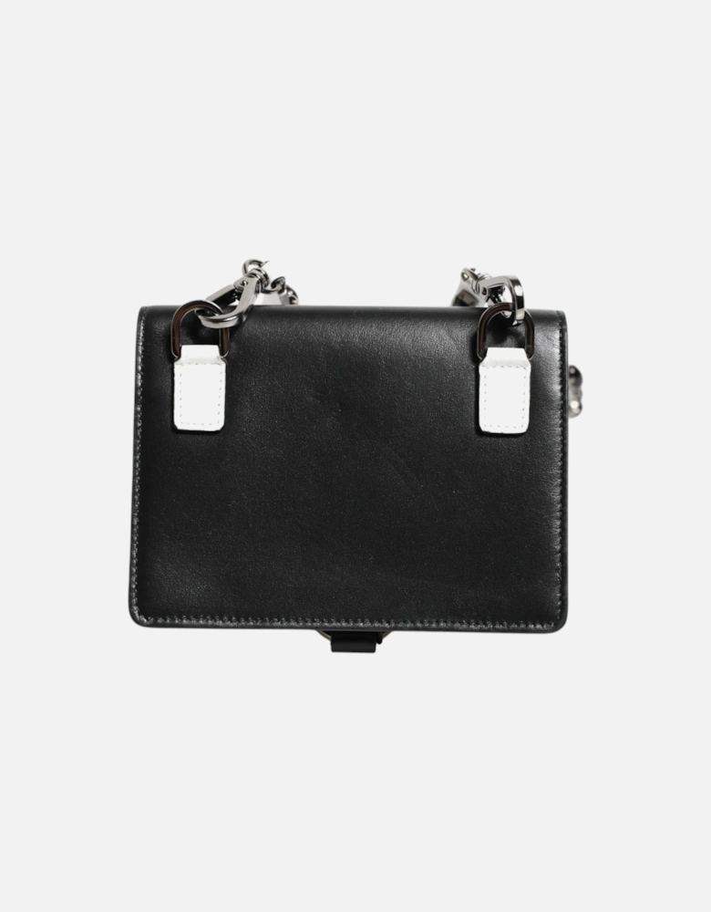 Crystal Embellished Calf Leather Cardholder with Neck Strap Women -