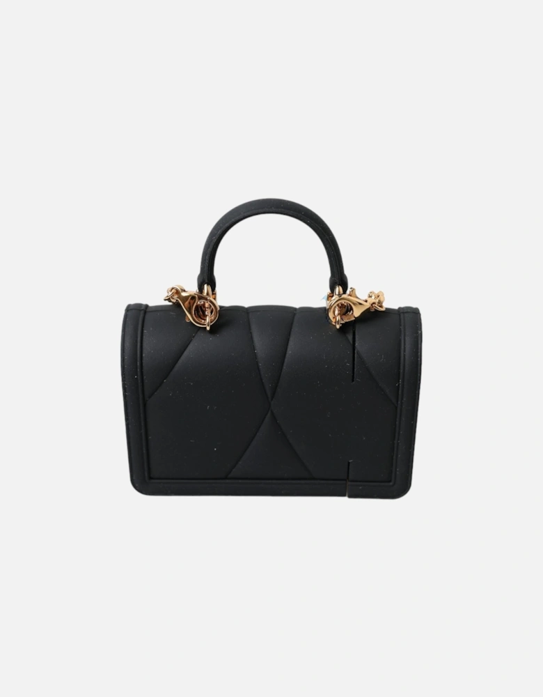 Quilted Effect Airpods Case with Chain Strap Women - Black