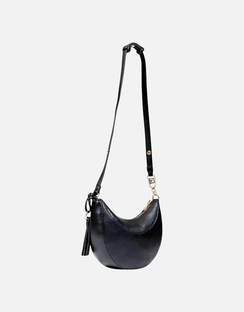 Polyurethane Shoulder Bag with Zip Fastening Women - Black
