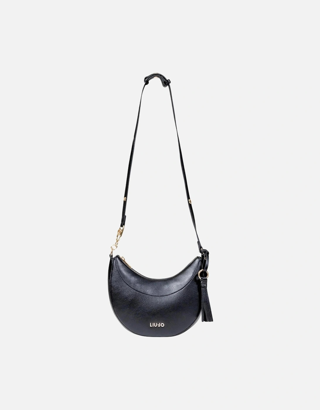 Polyurethane Shoulder Bag with Zip Fastening Women - Black, 4 of 3