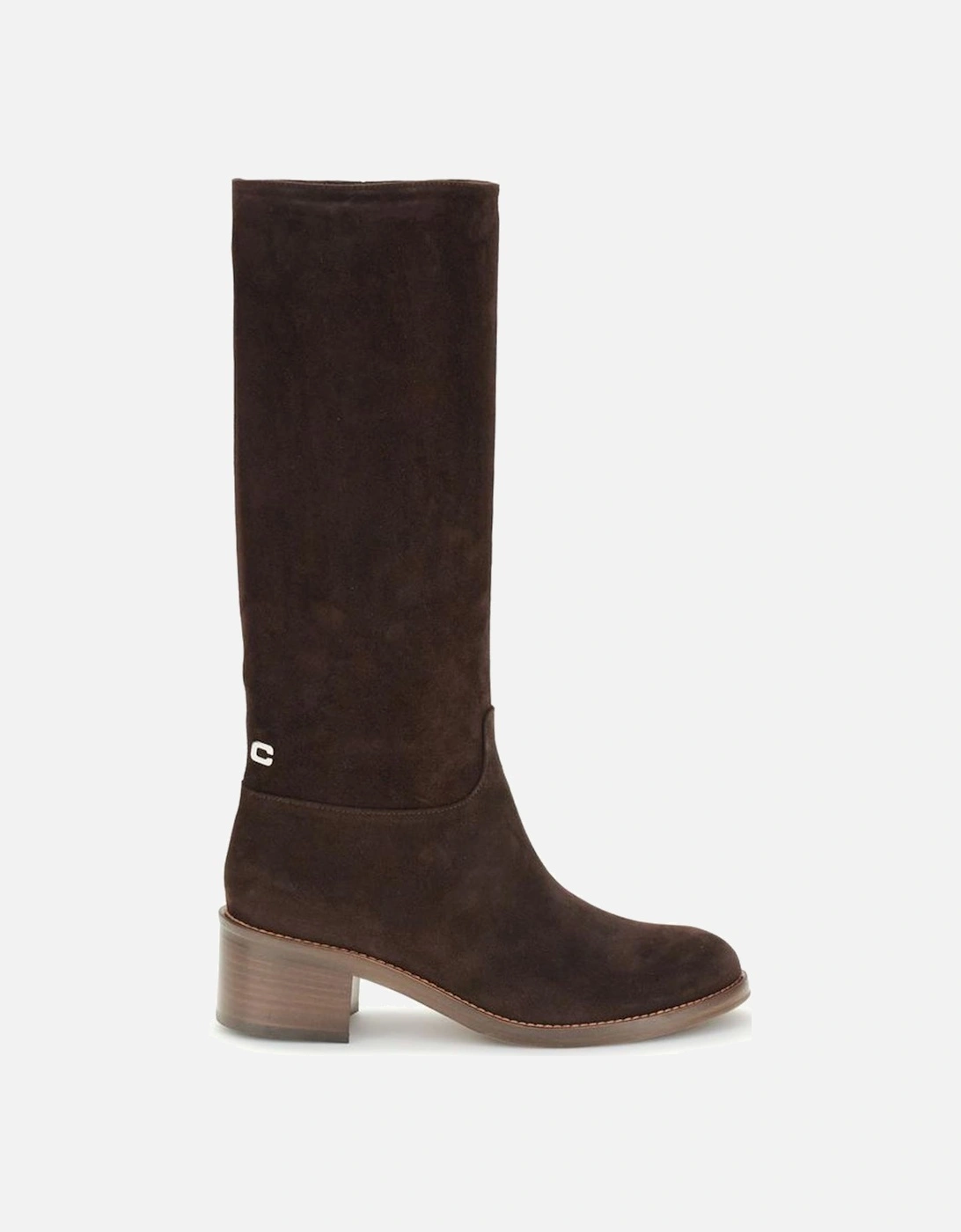 Brighton Suede Knee-High Boots with Zip Fastening Women - Brown, 4 of 3