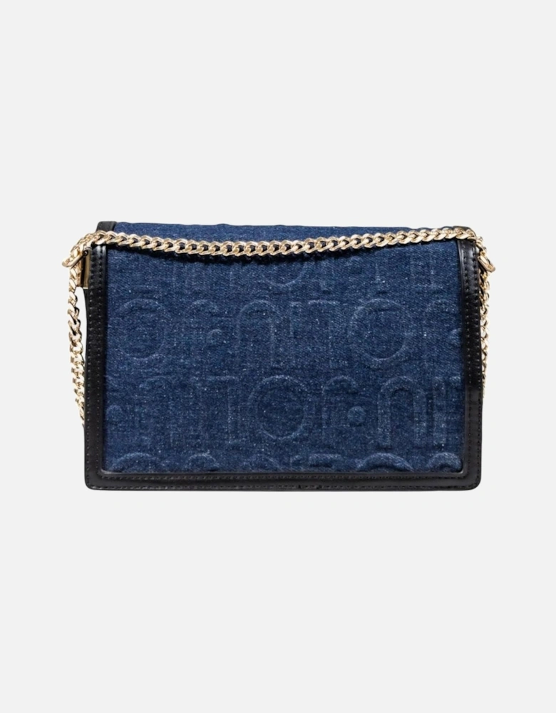 Shoulder Bag with Automatic Fastening and Inside Pockets Women - Blue