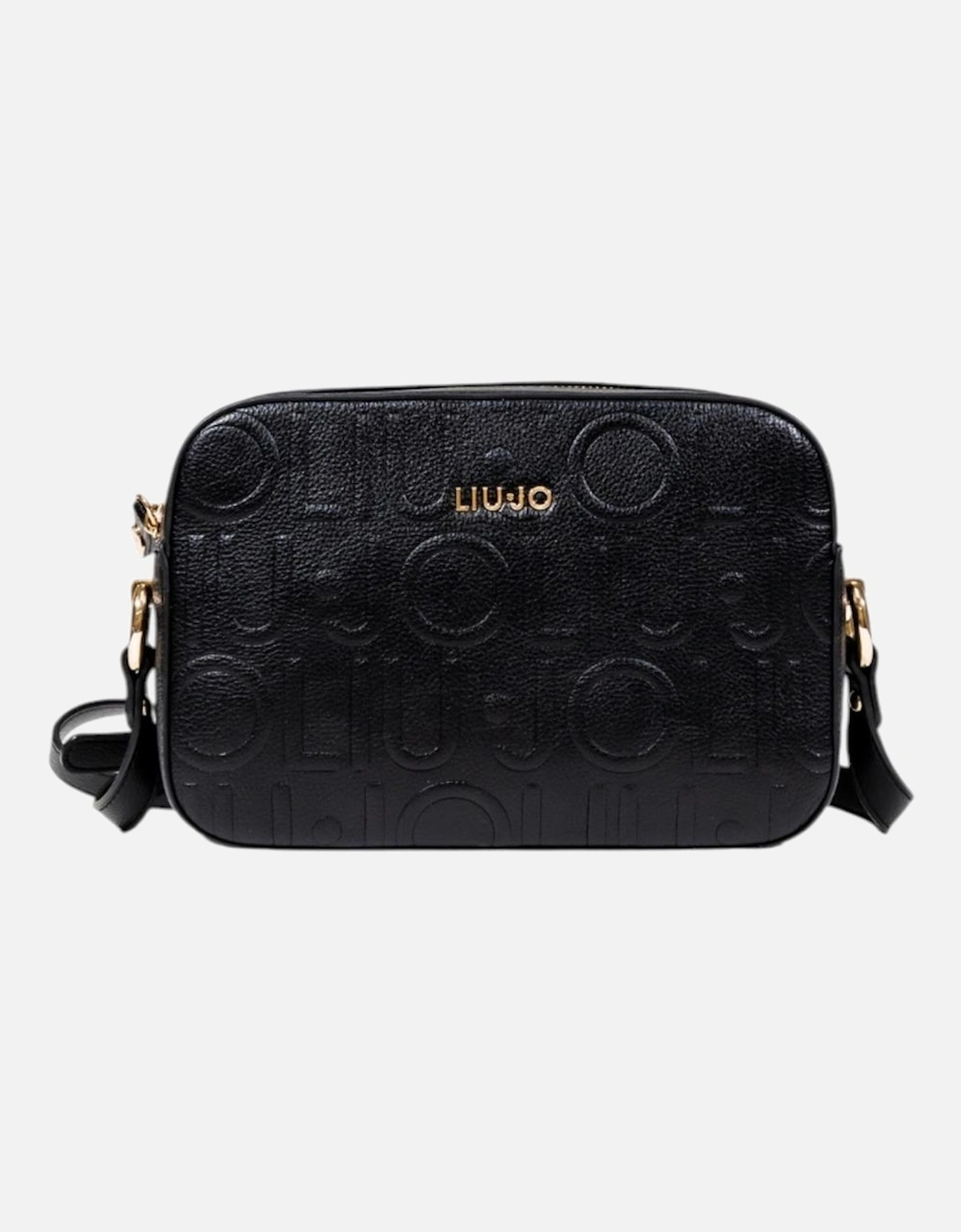 Zip Closure Shoulder Bag with Inside Pockets Women - Black