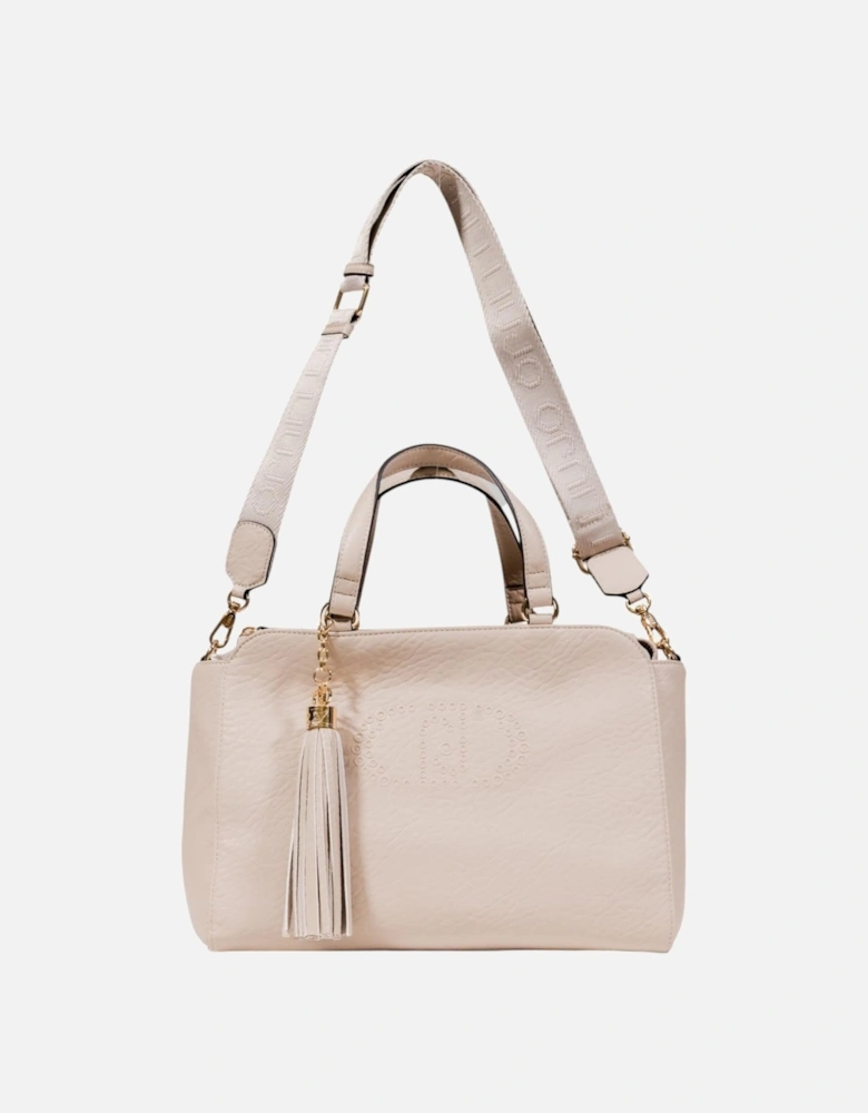 Handbag with Shoulder Strap and Zip Fastening Women - Beige Bags
