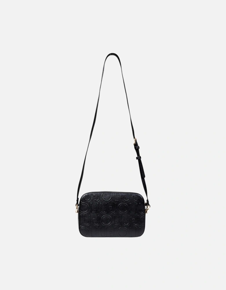 Zip Closure Shoulder Bag with Inside Pockets Women - Black