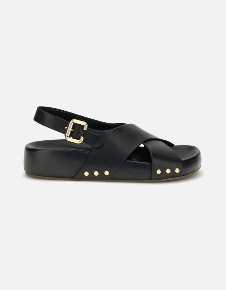 Mae Calfskin Sandals with Paddington Buckle Women - Black