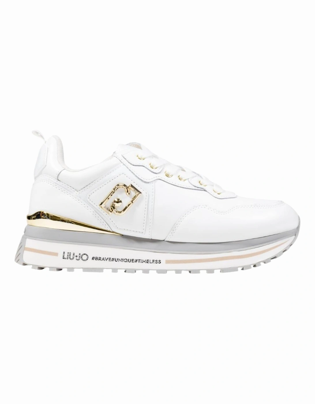 Slip-On Sporty Faux Leather Sneakers Women - White, 4 of 3