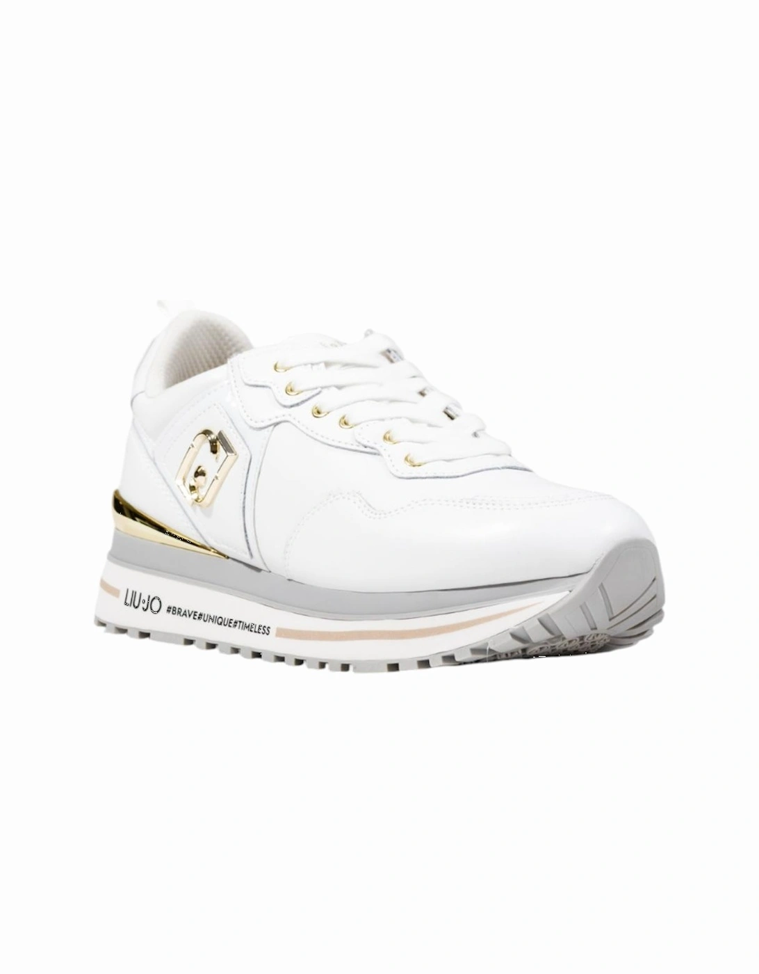 Slip-On Sporty Faux Leather Sneakers Women - White