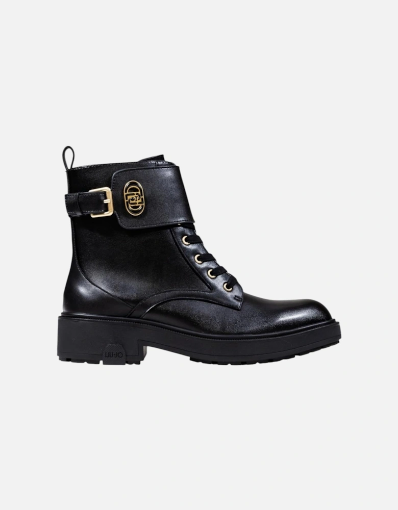 Ankle Boots with Zip and Round Toe Women - Black