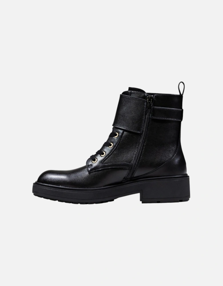 Ankle Boots with Zip and Round Toe Women - Black