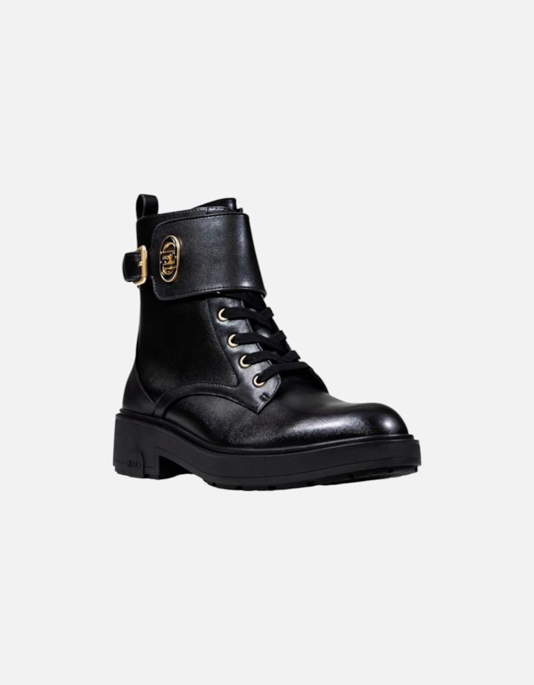 Ankle Boots with Zip and Round Toe Women - Black