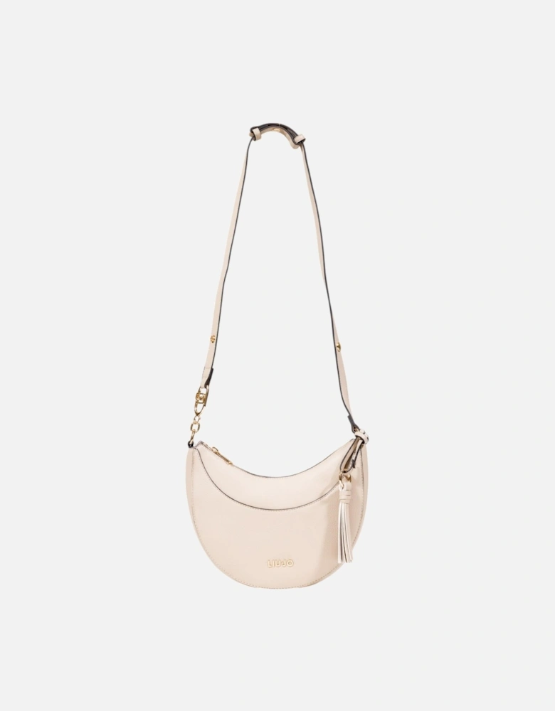 Shoulder Bag with Zip and Inside Pockets Women - Beige