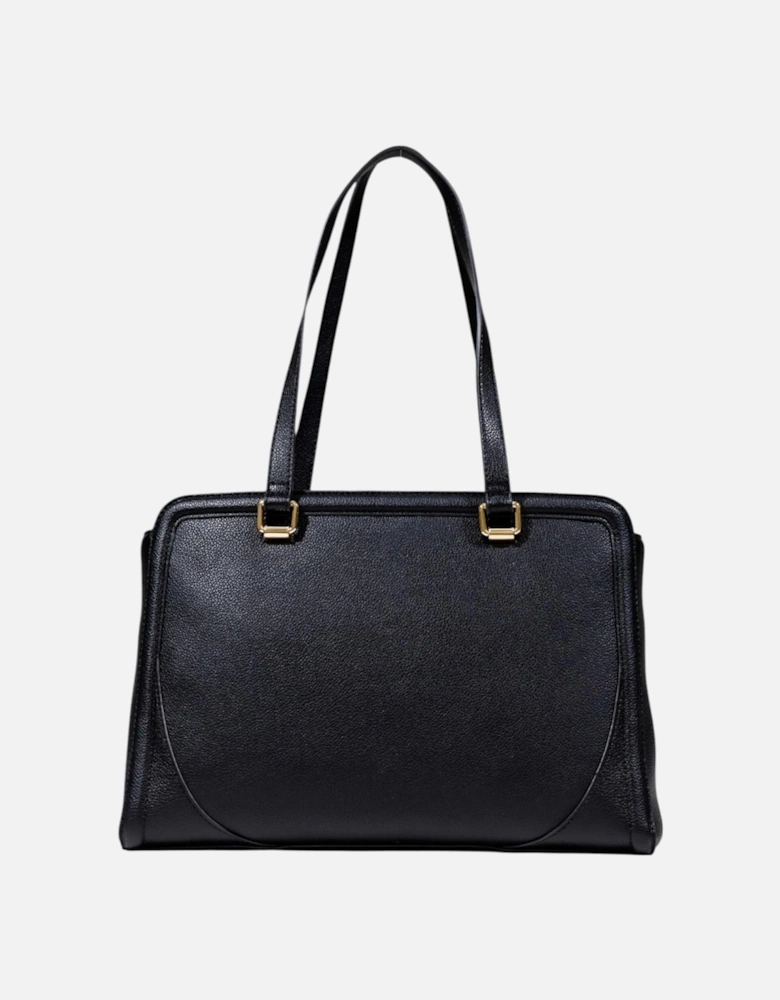 Printed Handbag with Zip and Inside Pockets Women - Black Bags