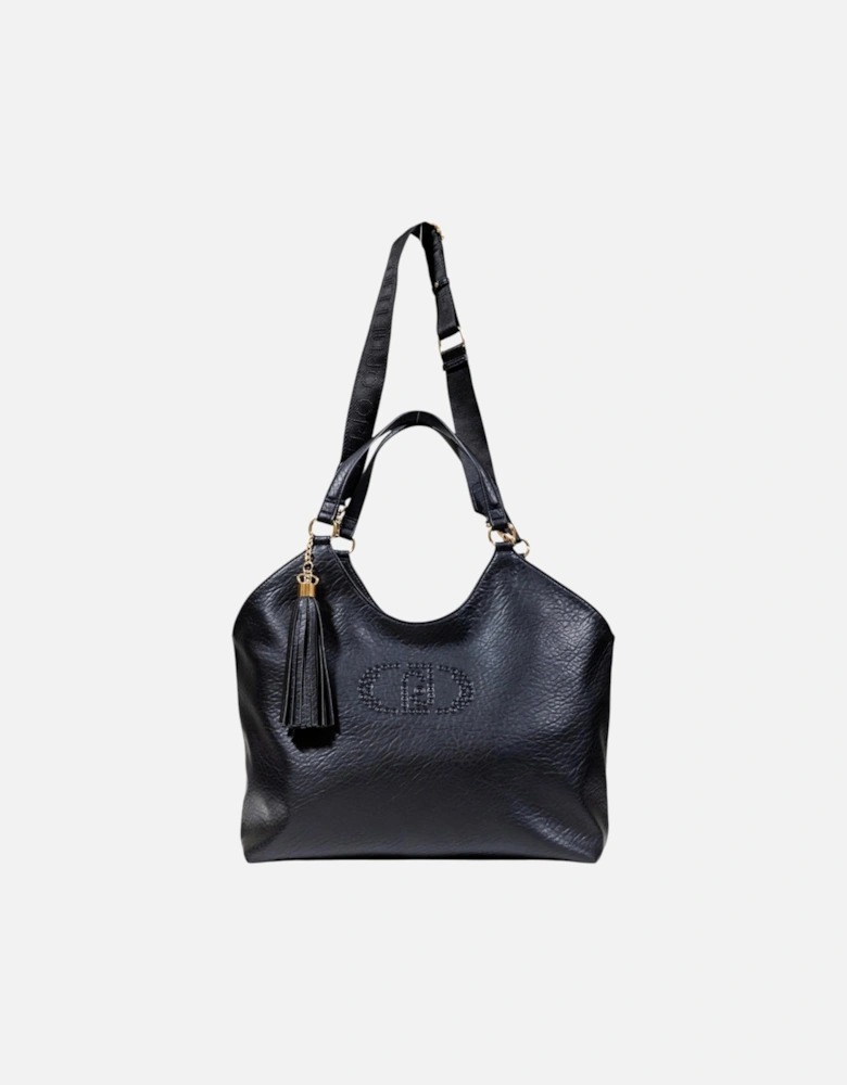 Handbag with Shoulder Strap and Inside Pockets Women - Black Bags