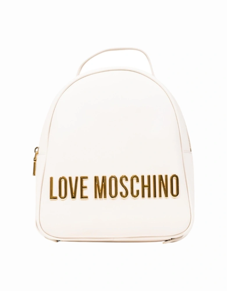 Rucksack with Zip and Inside Pockets Women - White Bags