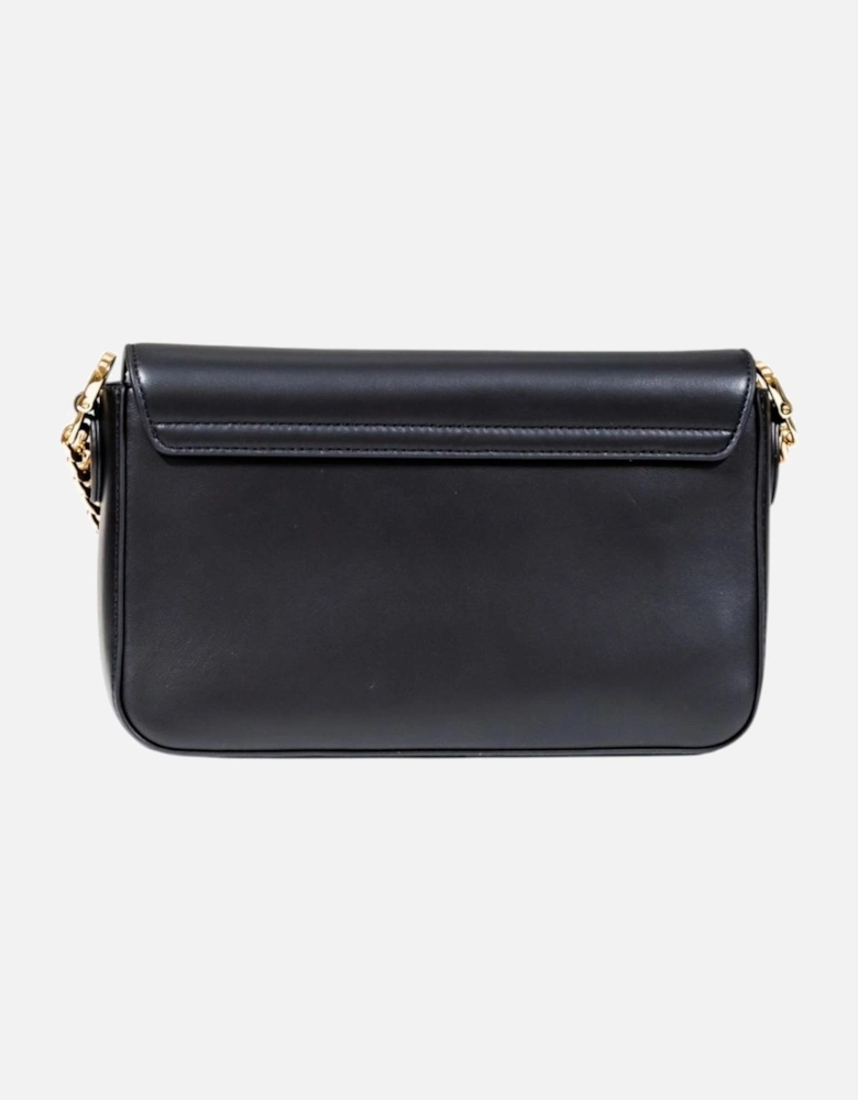 Shoulder Bag with Automatic Button Fastening Women - Black