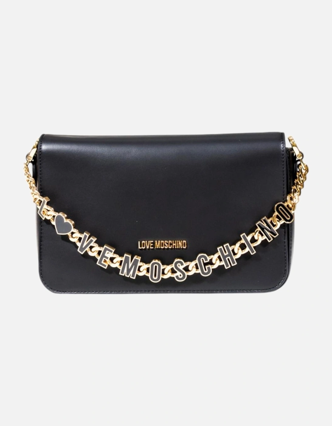 Shoulder Bag with Automatic Button Fastening Women - Black