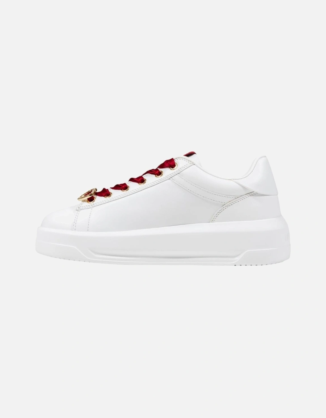 Slip-On Lace-Up Synthetic Sneakers Women - White