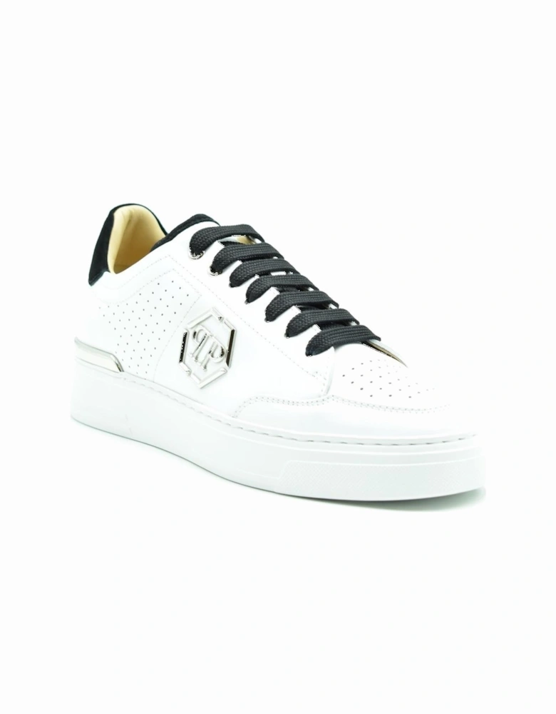 Leather Lace-Up Sneakers Women - White