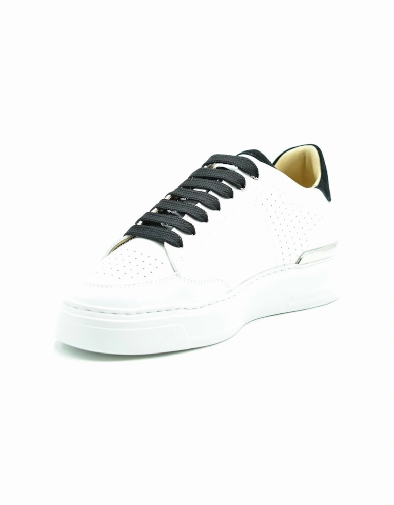 Leather Lace-Up Sneakers Women - White