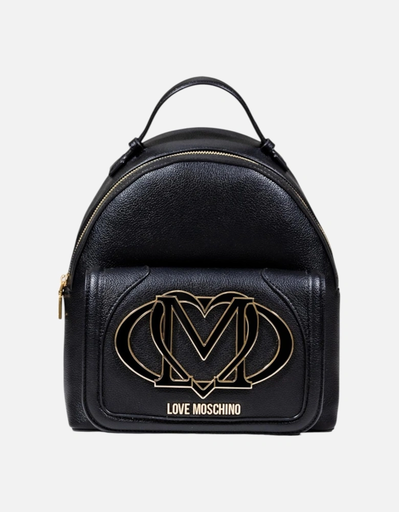 Rucksack with Zip and Multiple Pockets Women - Black Bags