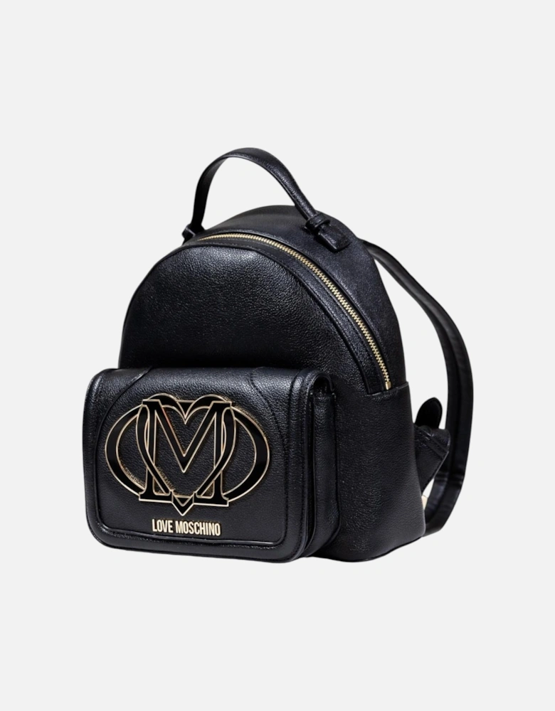 Rucksack with Zip and Multiple Pockets Women - Black Bags