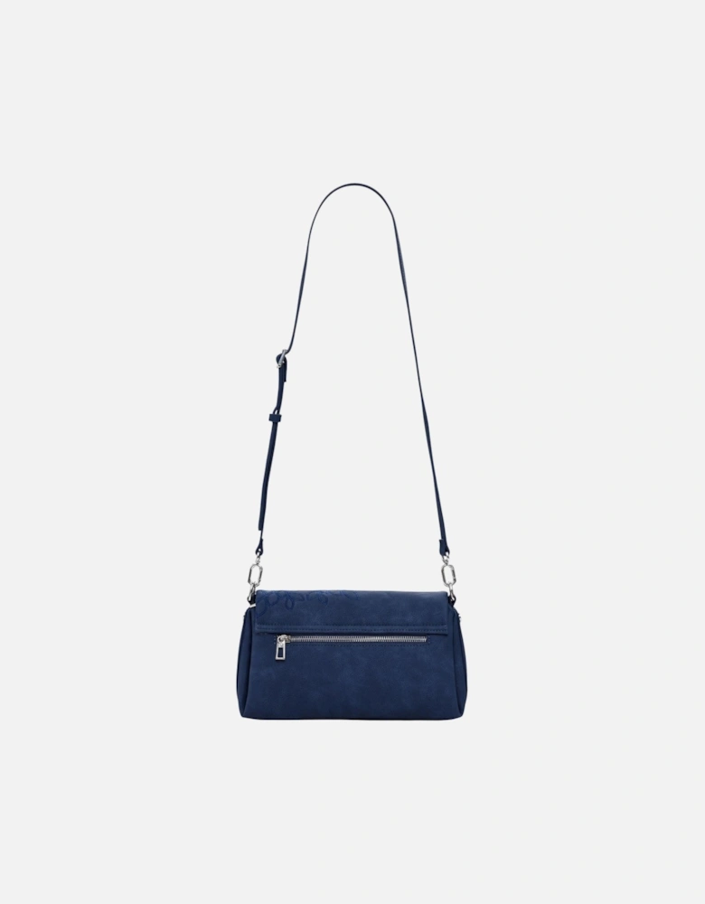 Floral Pattern Handbag with Shoulder Strap Women - Blue Bags