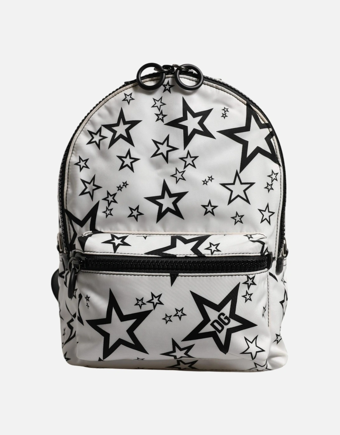 Nylon Printed Backpack with Calf Leather Trim Women - White, 6 of 5