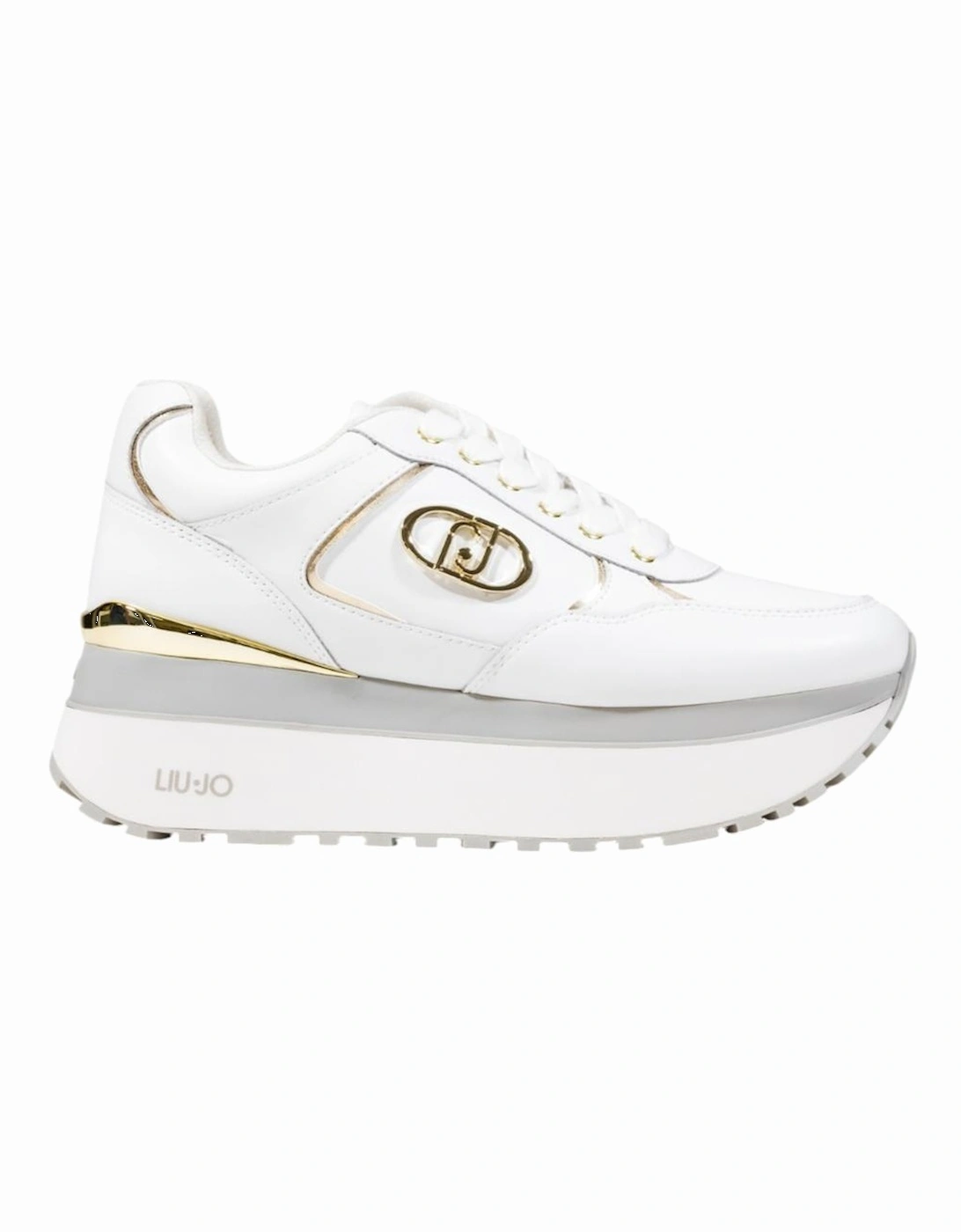 Lace-Up Faux Leather Sneakers Women - White, 4 of 3