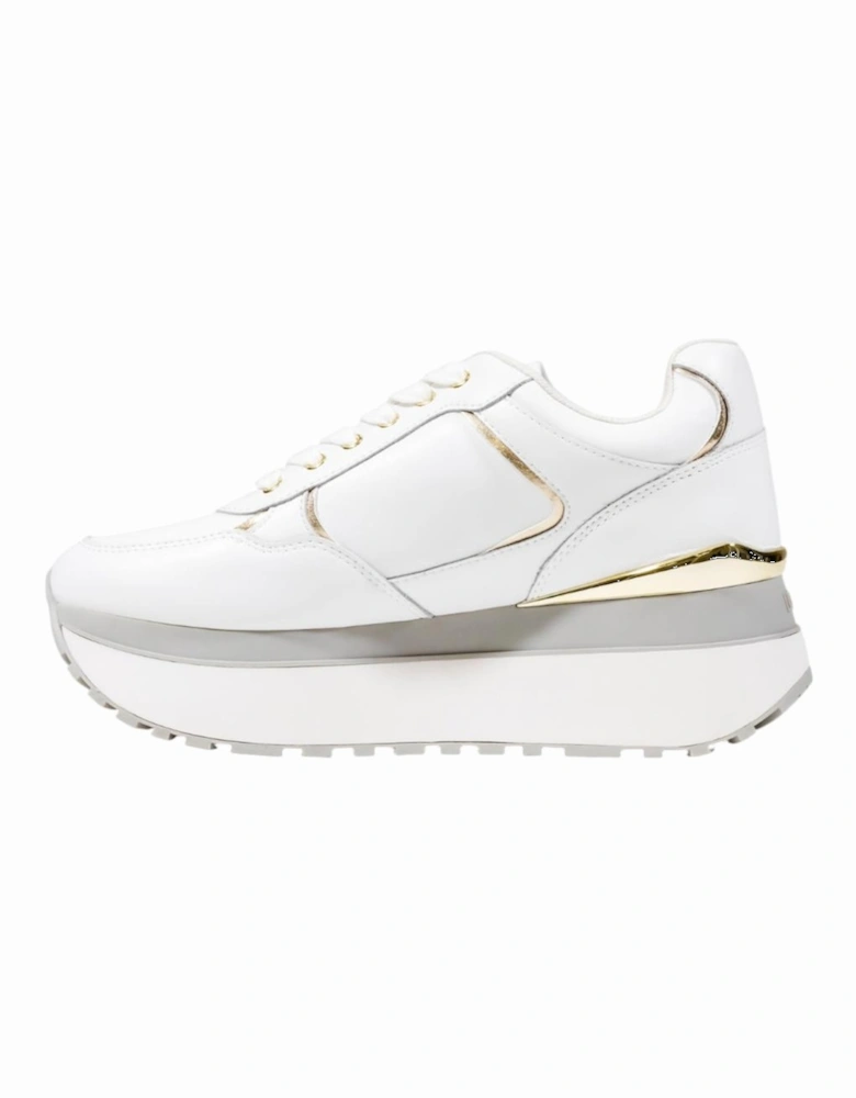 Lace-Up Faux Leather Sneakers Women - White