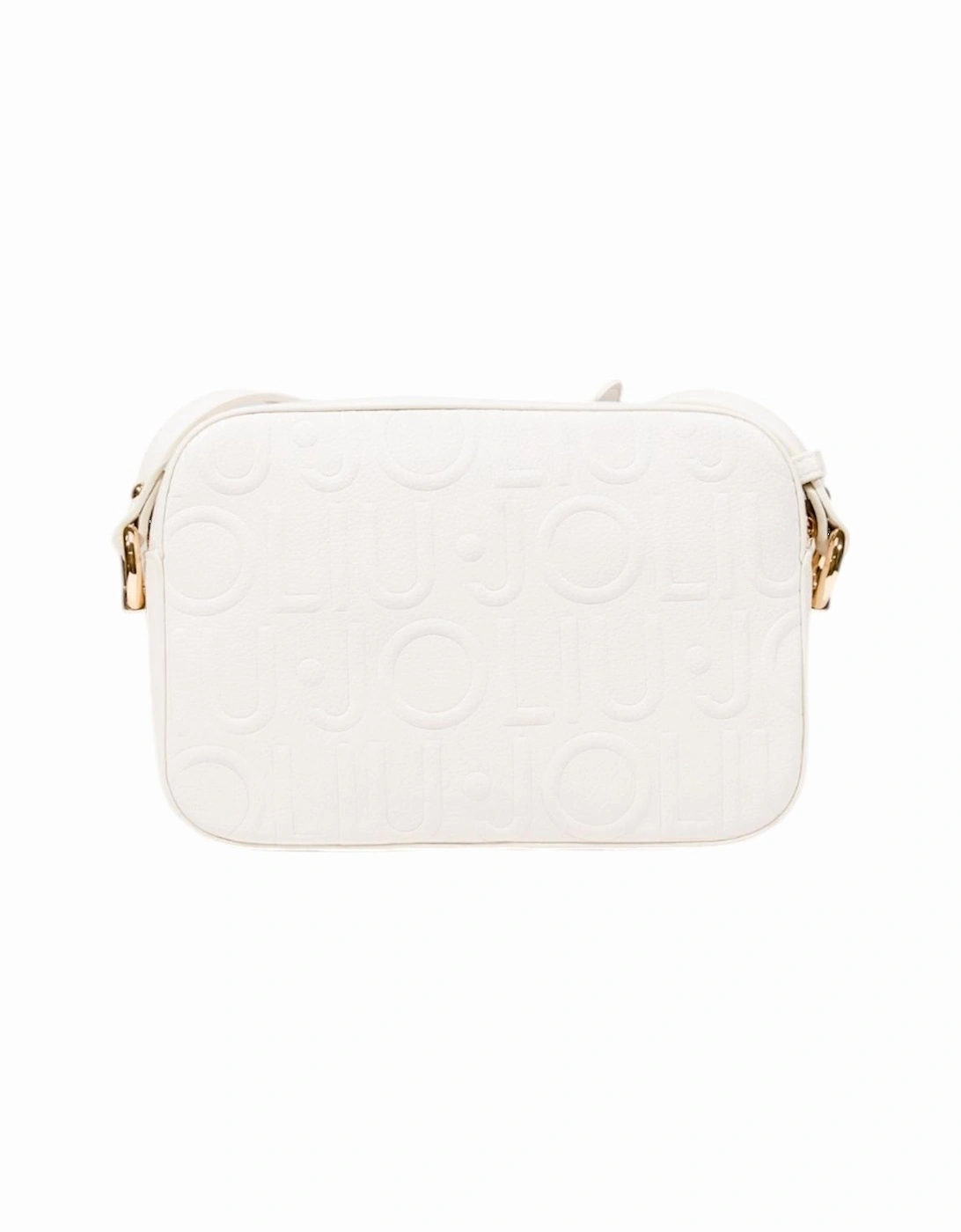 Shoulder Bag with Inside Pockets and Zip Closure Women - White